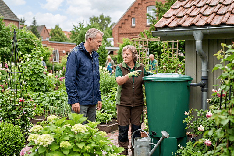 Wasser ist kostbar – was Henry Neuhauser beim Besuch in Rostock über Regenwassernutzung im Garten gelernt hat